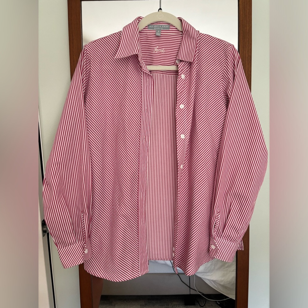 Foxcroft Wrinkle Free Buttondown Blouse Size 8